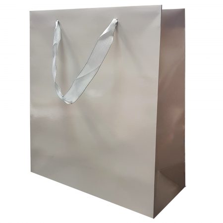 Punga Plastifiata carton M 17.5x23x10 cm - set 10 buc. auriu