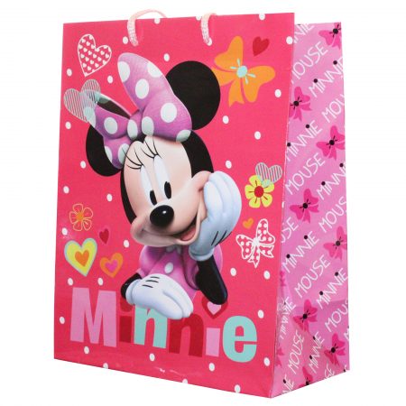 Pungă cadou Disney M, Minnie Mouse, 17.5x23x10 cm - set 10 bucăţi