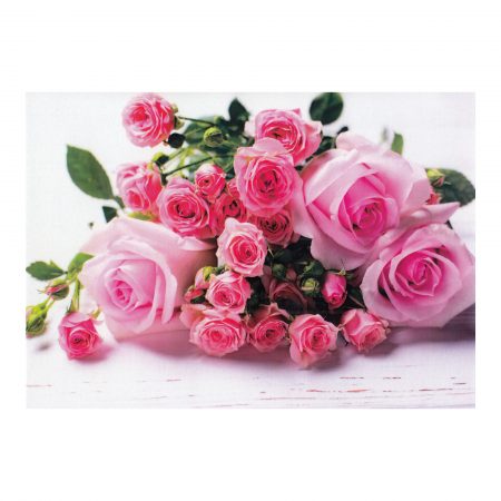 Felicitare every day, colecția 1001, buchet de trandafiri roz