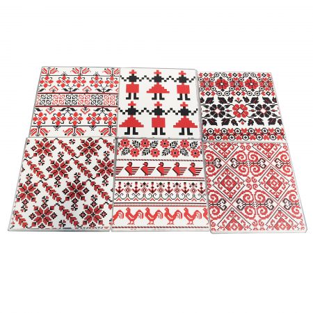 Set 6 suporți pahare artă tradițională