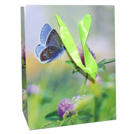 Pungă cadou M , fluturaș, 23x17.5x10 cm - set 10 bucăţi