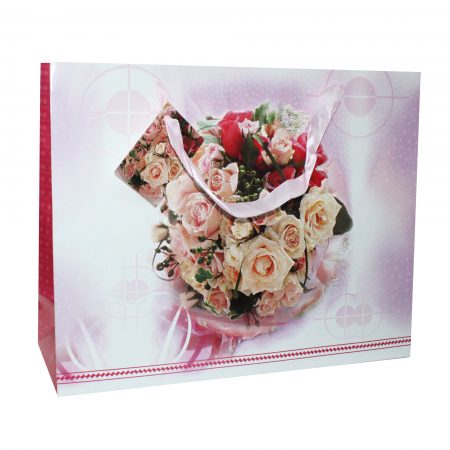 Punga AR 3 Every day cu aplicatii, glitter 03 - 37x29x12.5 cm - set 10 bucati