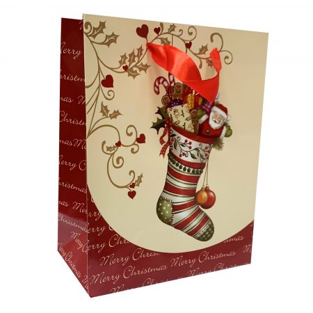 Pungă M CRĂCIUN 12 17.5x23x10 cm - set 10 bucăţi