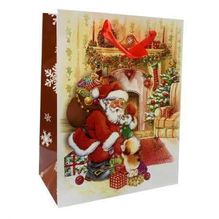 Pungă M CRĂCIUN 08 17.5x23x10 cm - set 10 bucăţi