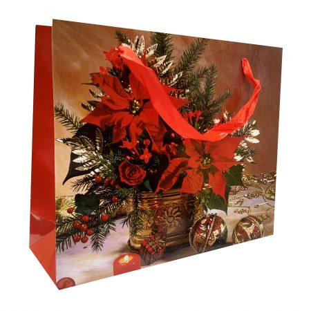 Poşetă L CRĂCIUN 05 32x26x10 cm - set 10 bucăţi