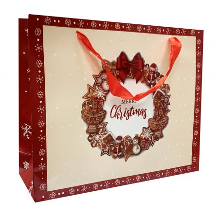 Poşetă L CRĂCIUN 13 32x26x10 cm - set 10 bucăţi