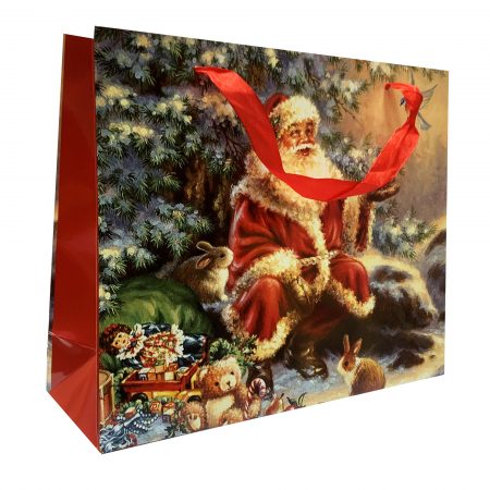 Poşetă L CRĂCIUN 09 32x26x10 cm - set 10 bucăţi