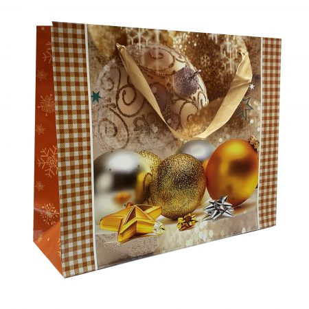 Poşetă L CRĂCIUN 07 32x26x10 cm - set 10 bucăţi